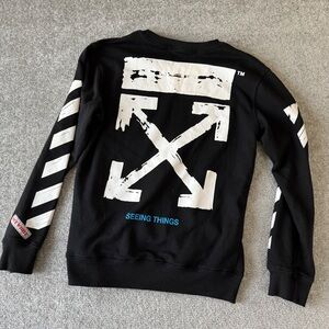 OFF-WHITE 2013 "MAIN LABEL" c/o Virgil Abloh Men's Large Crewneck Made in Italy